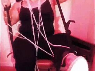 breaking chains out of bondage with femdom domination in heels