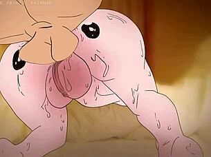 Piplup Fucks Bulma's Butt in Pokemon and Dragon Ball Anime Hentai Cartoon 2D Sex Porn