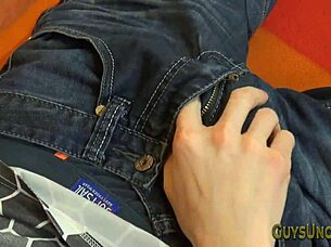 An uncircumcised European twink enjoys solo time with his big cock