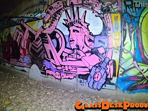 Halloween teens get caught and analized in sandiego rave