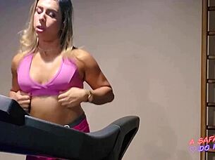 The gym instructor got hard helping me train, and I ended up giving him my ass.