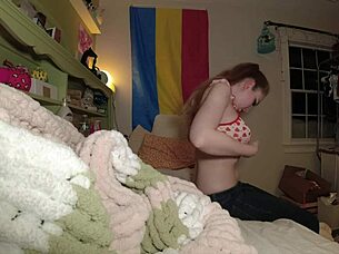 Hey, wanna see this petite blonde get wild with fingering fun?