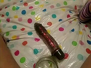 Cougar Milf Squirts With Dildo Toys