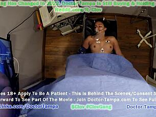 Horny secretary strips, plays with dildo, then gets fucked and cum on glasses.