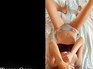 huge ball sucking cumshot on stunning latina babe 😍