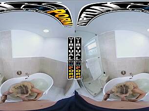 Blonde Pawg Kali Roses Wins In Virtual Reality Bath