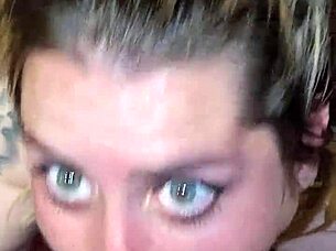 Blonde swallows it all and squirts everywhere