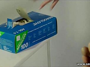 In the femdom consultory, the couple engages in hardcore assfucking and anal