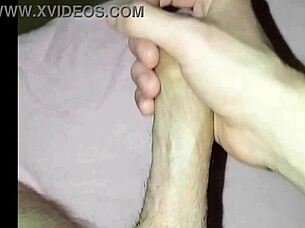 young guy masturbating his cock