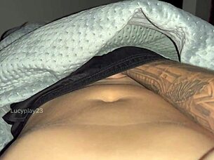 Masturbating In Lingerie Before Bed, Riding To Creampie With Wet Shaved Pussy And Big Clit