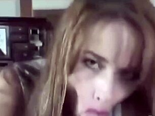 does the blonde teen suck his cock for a cumshot?