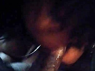 ebony bbw gives sloppy blowjob to big black cock