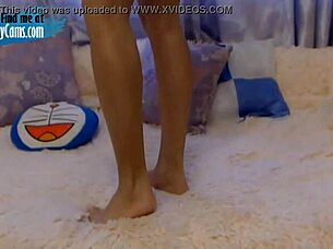 Blonde with incredible boobs masturbates on webcam, so hot!