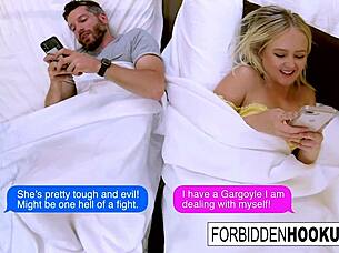 Hey, check out this sexy blonde getting it on with her horny step-brother in a hot fuck session