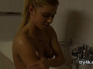 Oh wow, watch this natural cutie suck cock in POV before her slim pussy gets pounded hard!