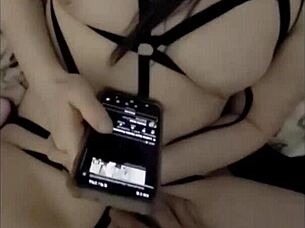 Super hot teen lets friend finger her in lingerie during masturbation