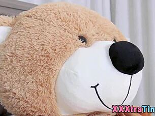 Petite redheaded teen 18+ gives hardcore blowjob to big cock in HD