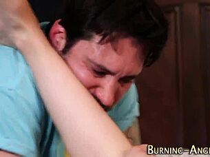 Tattooed emo gets a facial