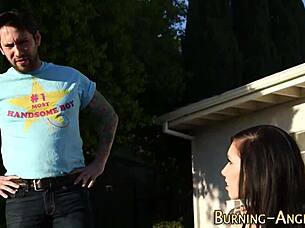 Tattooed emo gets a facial