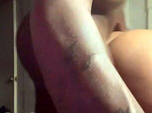 Ebony couple starts with muff diving then hardcore fucking.