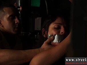 Petite 18+ Tattoo Girl Feels Intense Bondage And Gangbang Domination