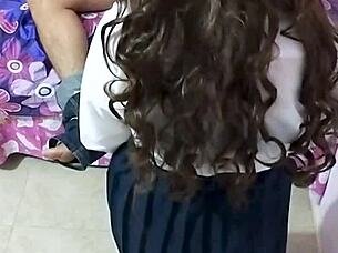 My uncle takes advantage of my innocence, makes me cum and scream 😍