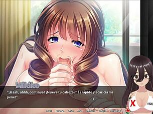 Does hypno mama get her big tits hypnotized in hentai gameplay?