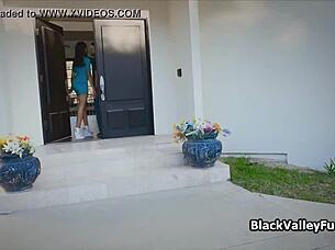 Interracial couple almost BUSTED FUCKING in reality