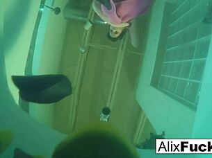 underwater hidden camera captures lesbian fun with alix and jenna