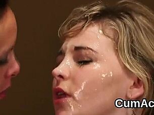 honey gets facial swallowing