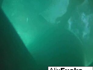 underwater hidden camera captures lesbian fun with alix and jenna