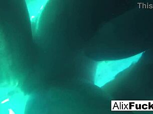 underwater hidden camera captures lesbian fun with alix and jenna
