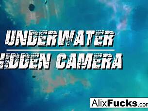 underwater hidden camera captures lesbian fun with alix and jenna