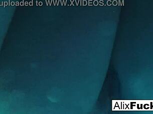 underwater hidden camera captures lesbian fun with alix and jenna