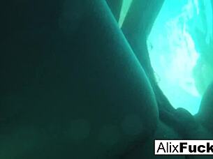 underwater hidden camera captures lesbian fun with alix and jenna