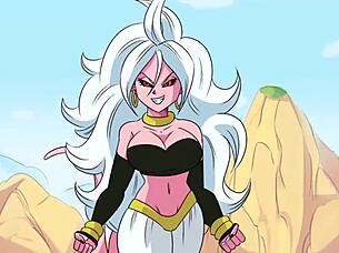 i cant believe dragon ball android 21 has such big tits and ass