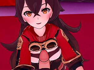 Amber has fun with feet in 3d cartoon hentai