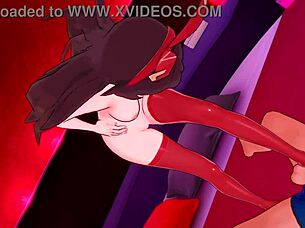 Amber has fun with feet in 3d cartoon hentai