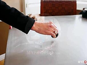 Busty milf fucks young girl