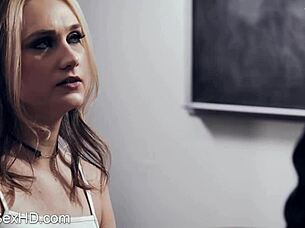 hot sexy girl gets fucked by teachers in school