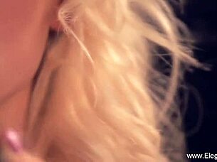 blonde milf gives exciting blowjob to lover