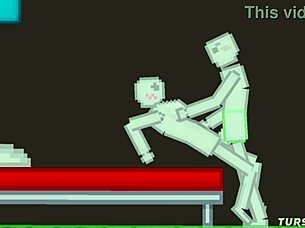 Intense sex in people playground game