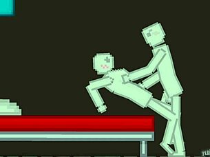 Intense sex in people playground game