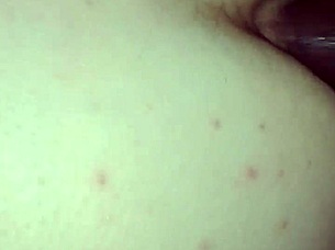 This chubby girl playing with her fat ass using dildo toys