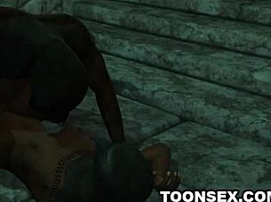 That masked cartoon babe is getting rough sex