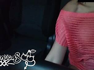 Passenger Called Me Madam, So I Showed My New Pussy!