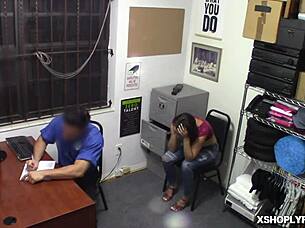 Natalie porkman grinds her pussy in bra, bent over for doggystyle fucking with brown eyes