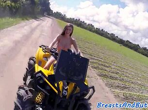 i spoon busty babe in bikini outdoors