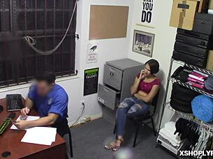 Natalie porkman grinds her pussy in bra, bent over for doggystyle fucking with brown eyes