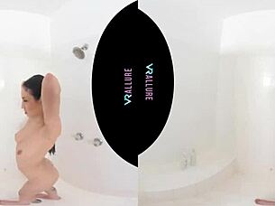 Jade Baker relaxes in the bath